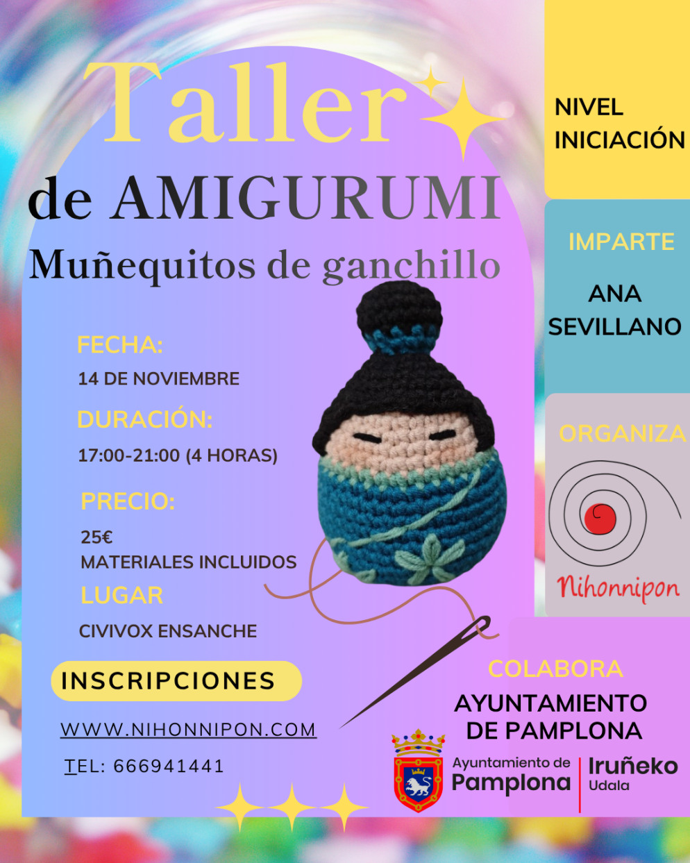 14 noviembre. Taller de Amigurumi