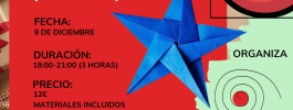 cartel Origami Navideño